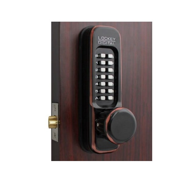 Mechanical Keyless Heavy Duty Knob Lock Double Combination Oil Rubbed Bronze